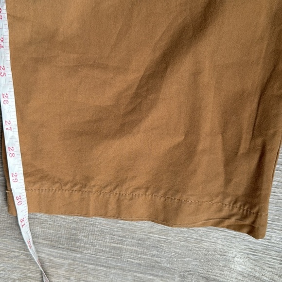 FRAME Pleated cotton-twill wide-leg pants Camel 27 - Picture 9 of 13